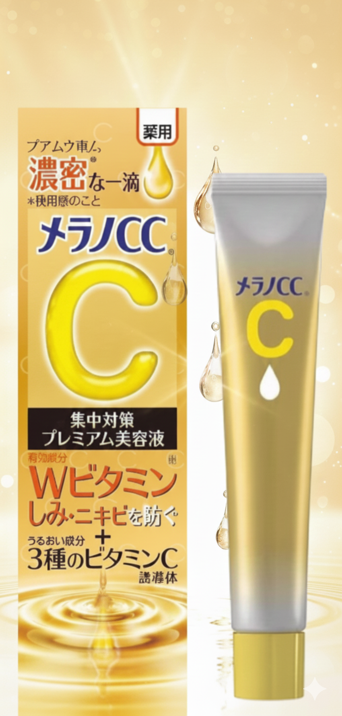 Rohto Medicinal Stain concentrated serum with vitamin C and green tea for skin hydration and blemish treatment